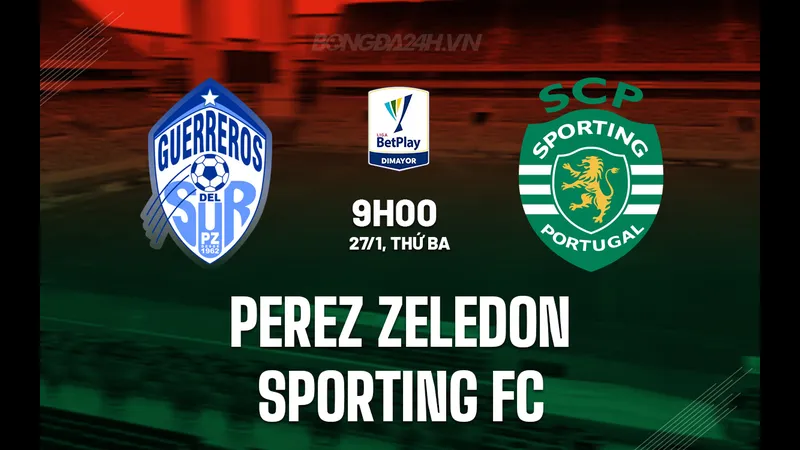 Cầu thủ Zeledon và Sporting FC vào tình huống tranh chấp trên sân