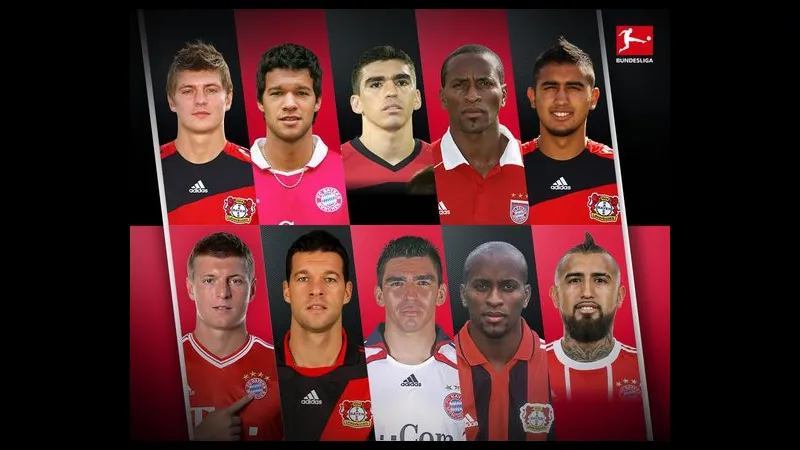 Cầu thủ Bayer Leverkusen nhanh nhẹn vượt qua cầu thủ Heidenheim